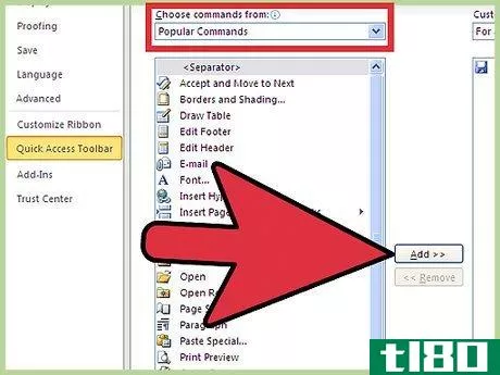 Image titled Add Commands to the Quick Access Toolbar Step 8