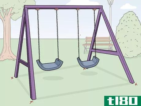 Image titled Anchor a Swing Set Step 1