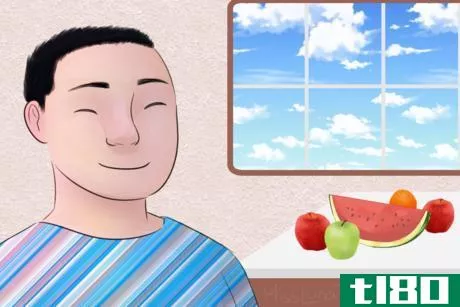 Image titled Cheerful Man with Table of Fruit.png