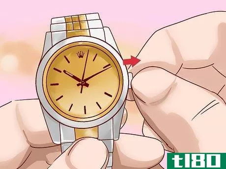 Image titled Adjust the Time on a Rolex Replica Step 1