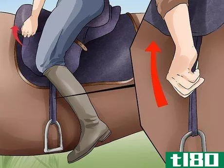 Image titled Adjust the Stirrups on an English Saddle Step 8