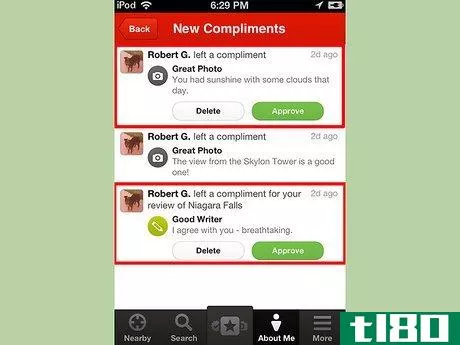 Image titled Accept or Decline a Compliment on the Yelp for iPhone App Step 9