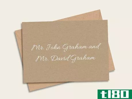 Image titled An envelope addressed to "Mr. John Graham and Mr. David Graham.”