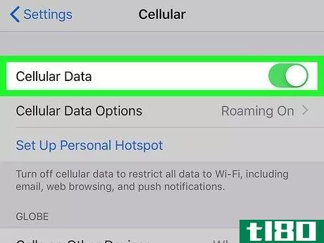 Image titled Allow iCloud to Use Cellular Data for Transfers on an iPhone Step 3