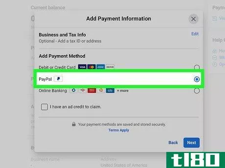 Image titled Add PayPal to Facebook As a Payment Method Step 4