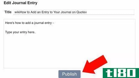 Image titled Add an Entry to Your Journal on Quotev Step 8.png