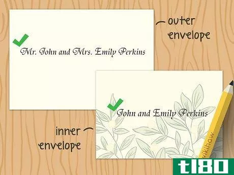 Image titled Address Wedding Invitations to a Family Step 4