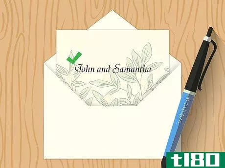 Image titled Address Wedding Invitations to a Family Step 16