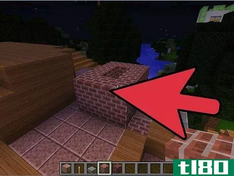 Image titled Build a Brick Fireplace With a Chimney in Minecraft Step 7