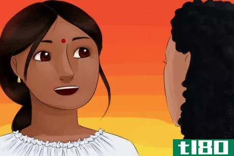 Image titled Woman with Bindi Talks to Friend.png