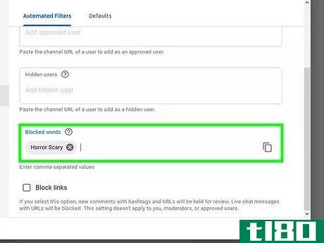 Image titled Block Keywords on YouTube Step 7
