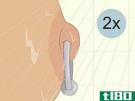 Image titled Care for a Nipple Piercing Step 1