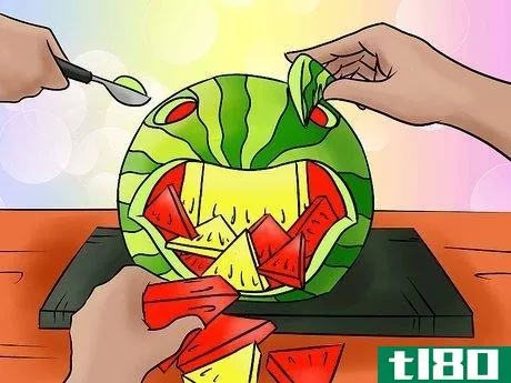 Image titled Carve a Watermelon T Rex Dinosaur Step 5