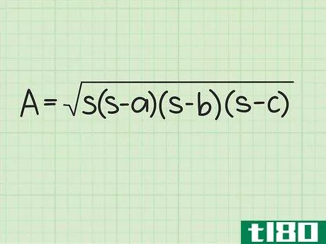{\text{Area}}={\sqrt {s(s-a)(s-b)(s-c)}}