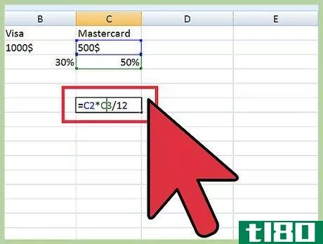 Image titled Calculate Credit Card Interest With Excel Step 5