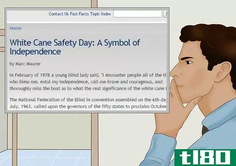 Image titled Celebrate National White Cane Safety Day Step 5