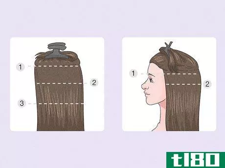 Image titled Apply Pre‐Bonded Hair Extensions Step 4