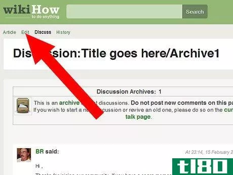 Image titled Archive Talk or Discussion Page Messages on wikiHow Step 11