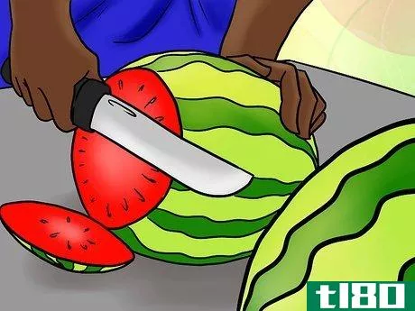 Image titled Carve a Watermelon T Rex Dinosaur Step 1