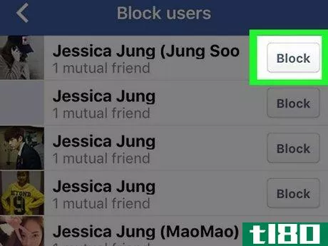 Image titled Block People on Facebook Step 8