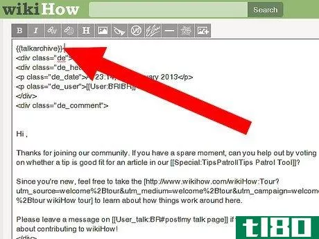 Image titled Archive Talk or Discussion Page Messages on wikiHow Step 8