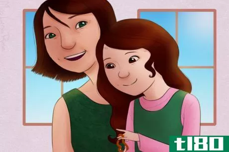 Image titled Mom Smiles while Autistic Daughter Stims.png