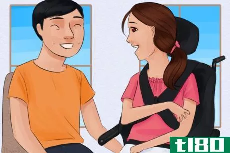Image titled Laughing Woman with Cerebral Palsy and Man.png