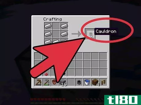 Image titled Make a Cauldron in Minecraft Step 8