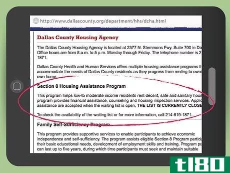 如何在德克萨斯州达拉斯县申请第8款住房(apply for section 8 housing in dallas county, texas)