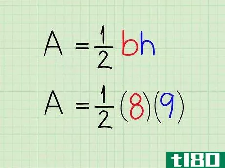 A={\frac {1}{2}}bh