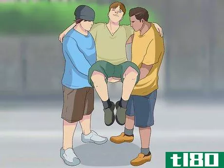 Image titled Carry an Injured Person Using Two People Step 12