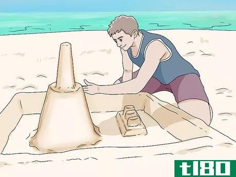 Image titled Build a Sand Castle Step 12
