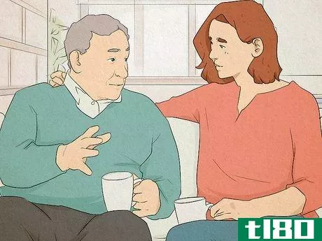 Image titled Older man speaking to a woman.