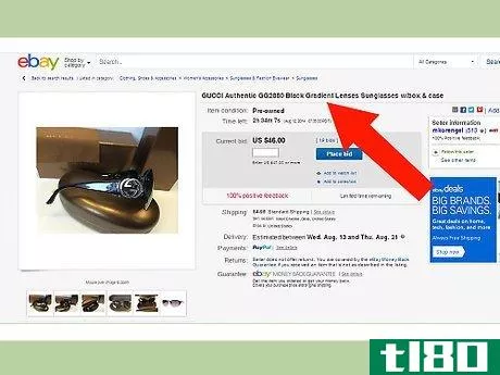 Image titled Avoid Purchasing Faux Designer Sunglasses at eBay Step 1