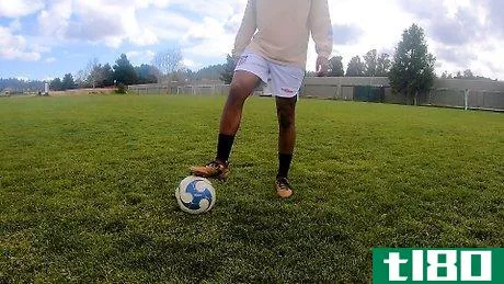 Image titled Balance a Soccer Ball on Your Foot Step 1