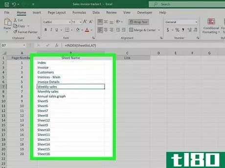 Image titled Create an Index in Excel Step 11