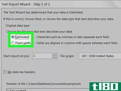 Image titled Convert Notepad to Excel Step 6