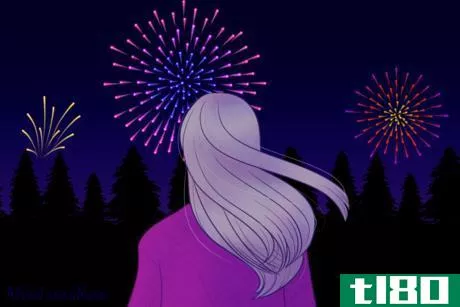 Image titled Blond Girl Watching Fireworks.png