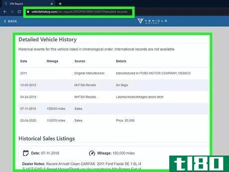 Image titled Check Vehicle History for Free Step 3