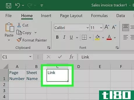 Image titled Create an Index in Excel Step 4