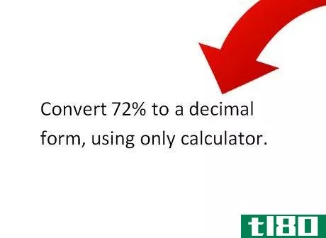 如何用计算器将百分比转换成十进制形式(convert a percentage to decimal form with a calculator)