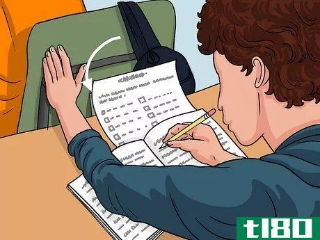 Image titled Cheat on a Test Using a Desk Step 17