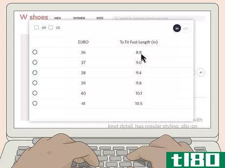 Image titled Choose Shoe Size when Shopping Online Step 9