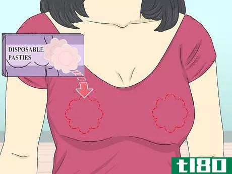 Image titled Cover Your Nipples Without a Bra Step 1