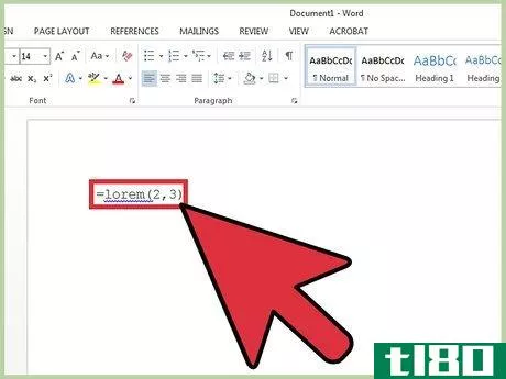 Image titled Create Random Text in Microsoft Word Step 4