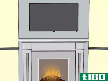 Image titled Decorate a Fireplace Mantel with a Flat Screen TV Step 5