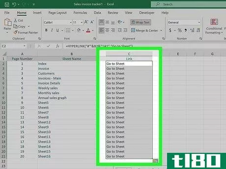 Image titled Create an Index in Excel Step 13