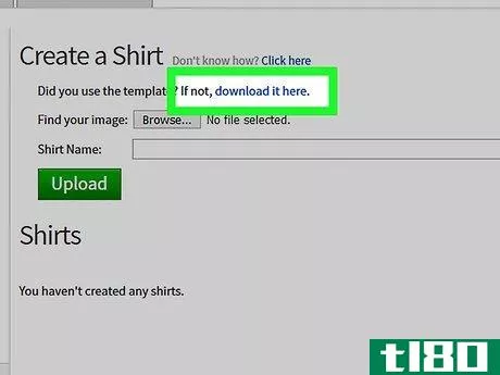Image titled Create a Shirt in ROBLOX Step 2