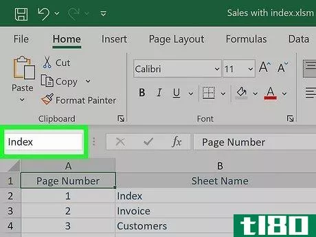 Image titled Create an Index in Excel Step 16