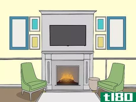 Image titled Decorate a Fireplace Mantel with a Flat Screen TV Step 11